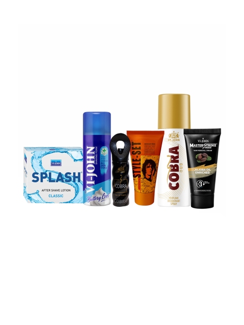 

VI-JOHN Men Set Of 6 Grooming Kit 365gm, Multi