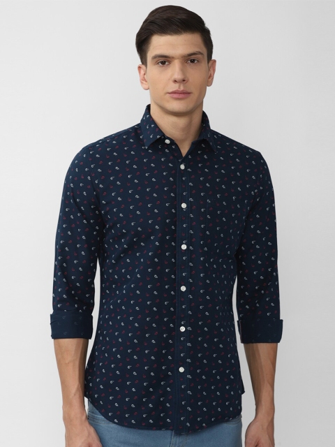 

Van Heusen Sport Men Navy Blue Slim Fit Printed Casual Shirt
