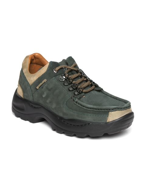 

Woodland ProPlanet Men Olive Green Leather Casual Shoes