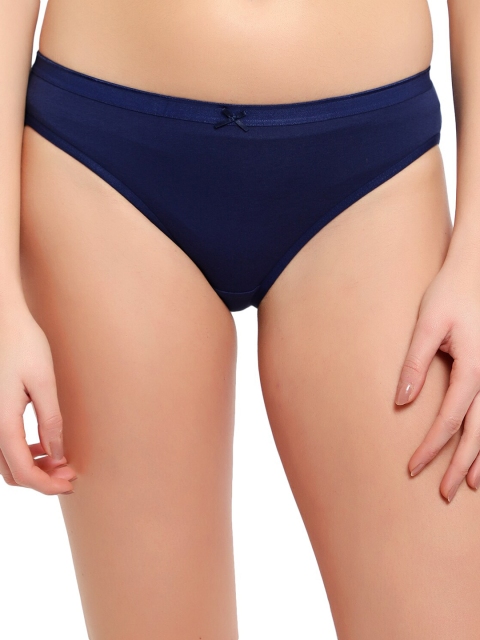 

ADEERA Women Blue Solid Mid-Rise Bikini Briefs