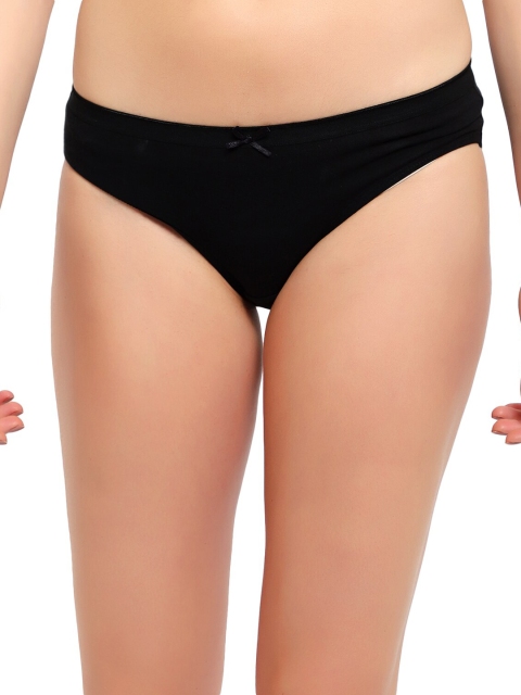 

ADEERA Women Black Solid Bikini Briefs