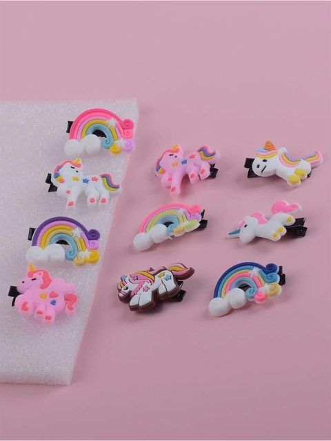 

EL REGALO Girls Pink & Blue Tic Tac Hair Clip