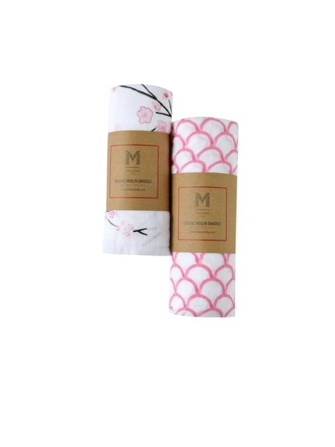 

Malabar Infant Kids Set Of 2 Organic Swaddle, White