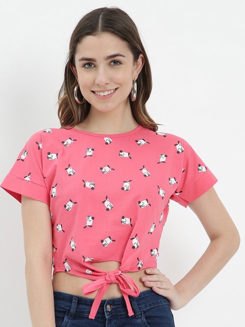 

V2 Value & Variety Pink Floral Print Crop Top