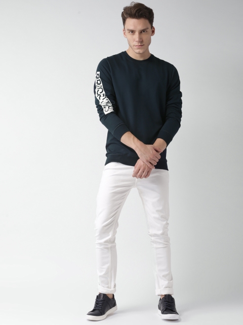 

Mast & Harbour Men Navy Blue Solid Sweatshirt