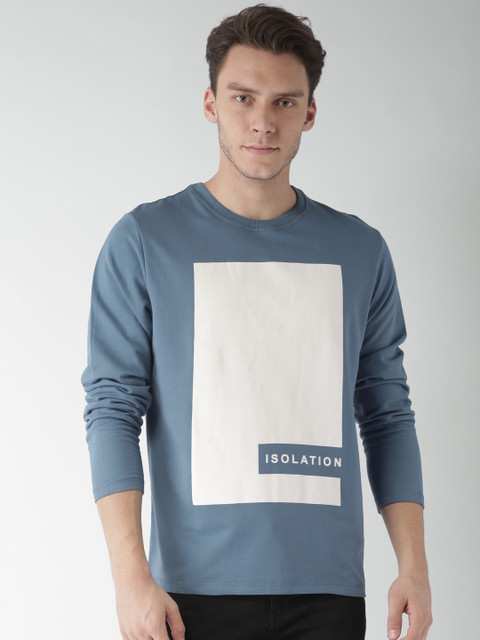

Mast & Harbour Men Blue Printed Sweatshirt