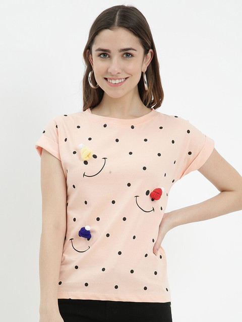 

V2 Value & Variety Beige Embellished Top