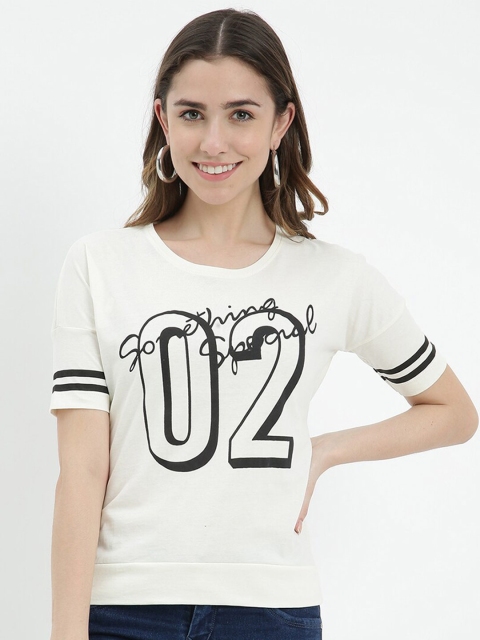 

V2 Value & Variety White Print Top