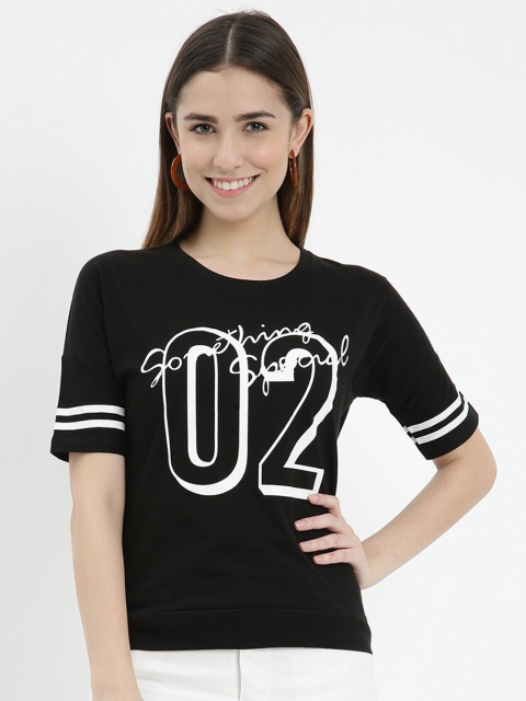 

V2 Value & Variety Women Black Print Top
