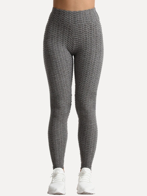 

URBANIC Grey Slim Fit Gym Tights
