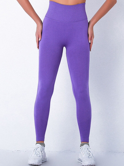 

URBANIC Women Purple Solid Ruched Gym Tights