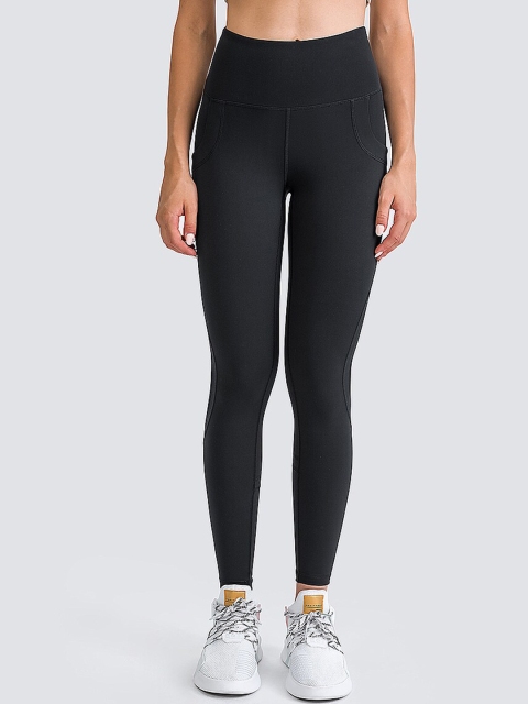 

URBANIC Black Gym Slim Fit Gym Tights
