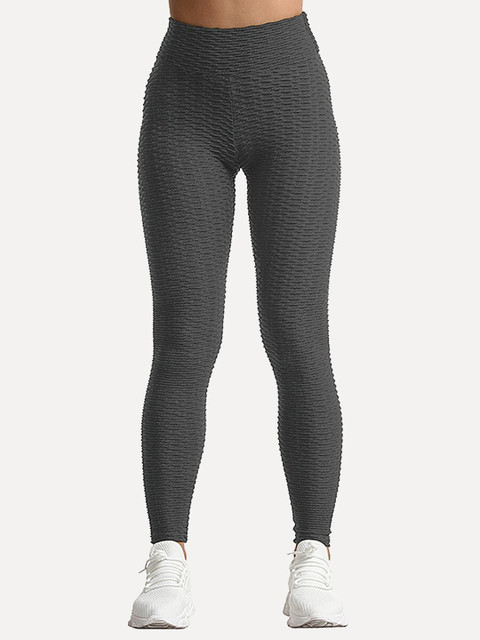 

URBANIC Women Black Solid Sports Tights