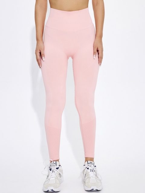 

URBANIC Pink Slim Fit Gym Tights