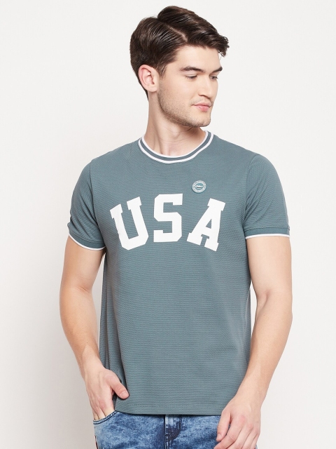 

Octave Men Green Typography Printed Cotton T-shirt