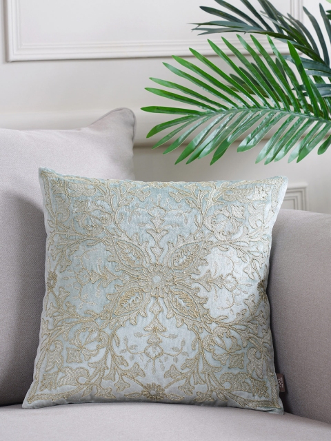 

Pure Home and Living Blue & Gold-Toned Ethnic Motifs Rectangle Cushion Covers