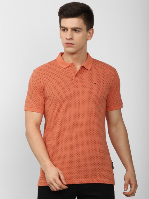 

Van Heusen Sport Men Orange Printed Cotton Polo Collar T-shirt