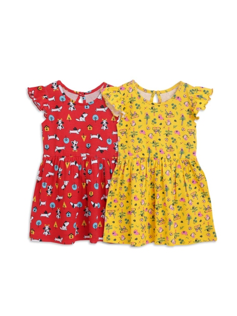 

SuperBottoms Pack of 2 A-Line Dress, Red