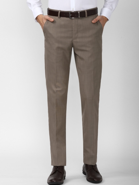 

Peter England Men Brown Slim Fit Trousers
