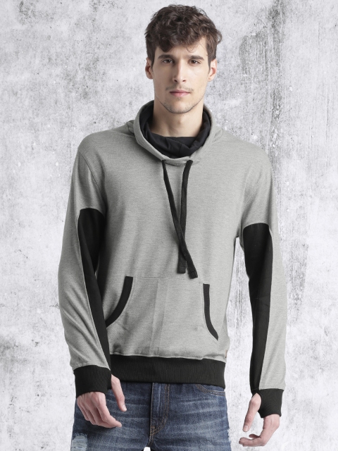 

Roadster Men Grey Solid Sweatshirt