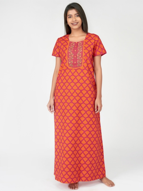 

Maybell Pink Printed Maxi Nightdress