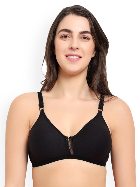 

ADEERA Black Non-Padded Seamless T shirt Bra Bra