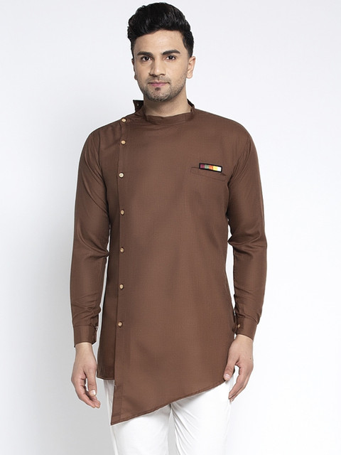 

Benstoke Men Brown Thread Work Kurta