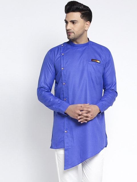 

Benstoke Men Blue Thread Work Kurta