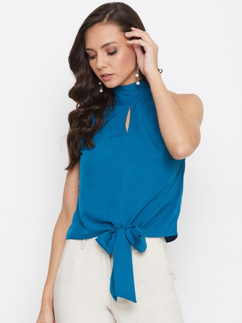 

STALK Blue Crepe Top