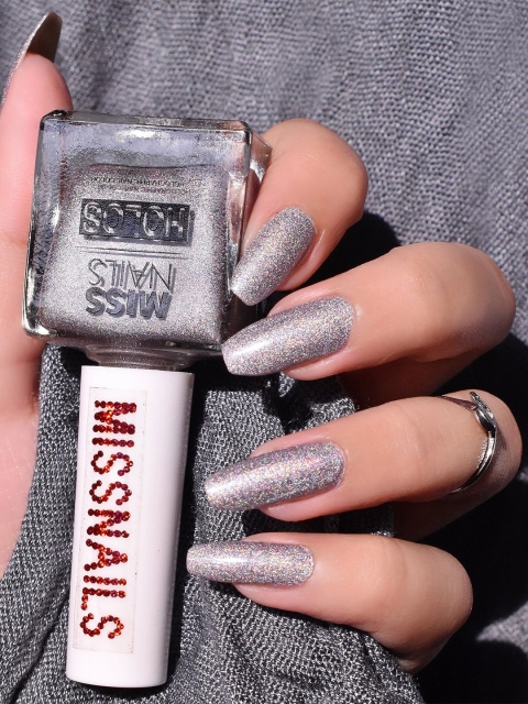 

MISS NAILS Holographic Long Lasting & Cruelty Free Nail Free Nail Polish, Multi