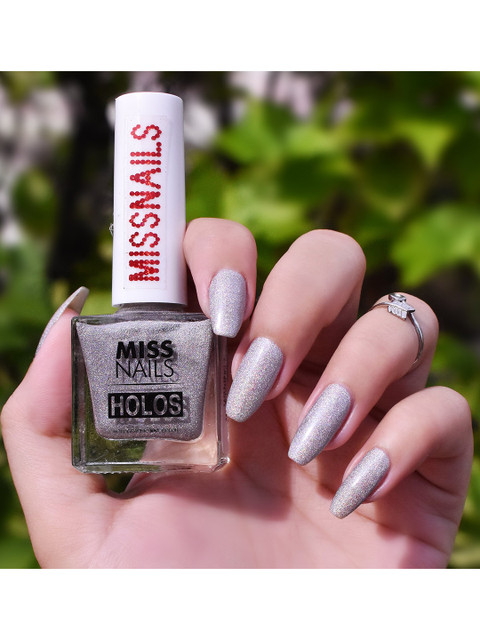 

MISS NAILS Holographic Long Lasting & Cruelty Free Nail Free Nail Polish, Multi