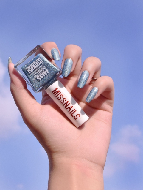 

MISS NAILS Holographic Long Lasting & Cruelty Free Nail Free Nail Polish, Multi