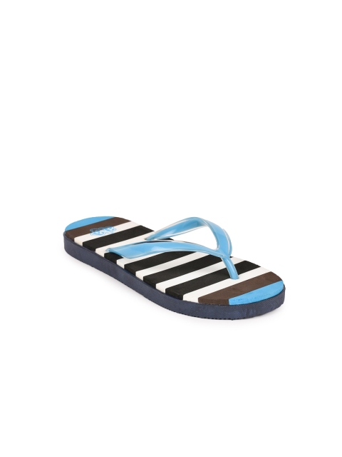 

Liberty Women Blue & Black Striped Rubber Room Slippers