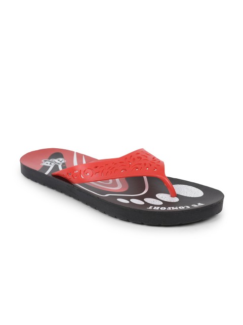 

Liberty Women Red & Black Printed Slip-On