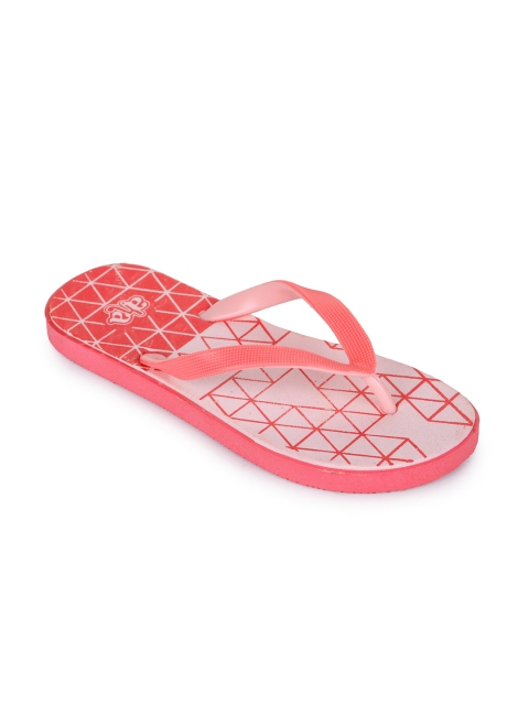 

Liberty Women Red & White Printed Rubber Slip-On