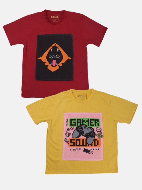 

GOJI Boys Assorted Typography Printed T-shirt