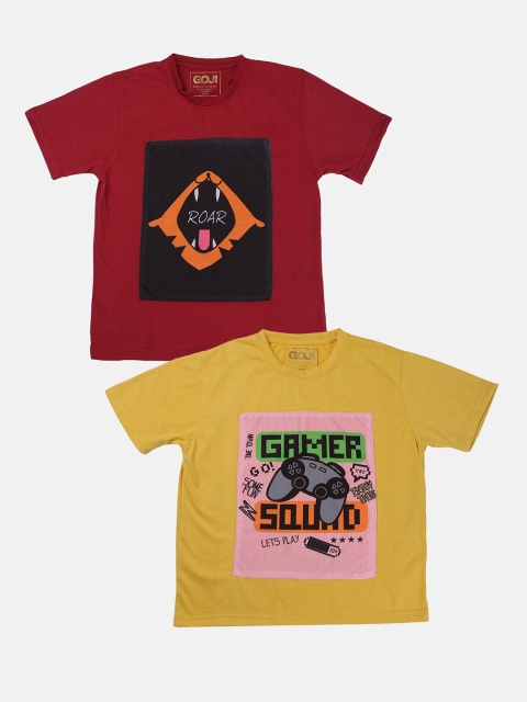 

GOJI Boys Assorted Typography Printed T-shirt