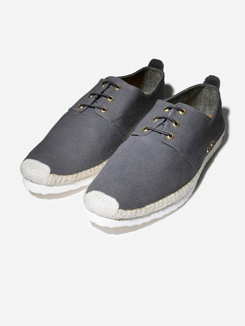 

FRATERNITY Men Grey Canvas Lace Up Casual Shoes Sneaker