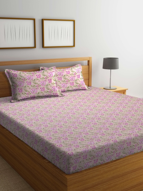 

BOMBAY DYEING Unisex Pink Bedsheets