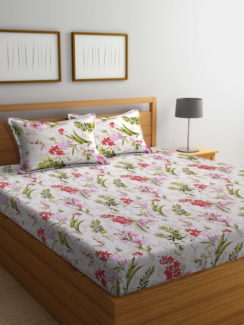 

BOMBAY DYEING Unisex Red Bedsheets