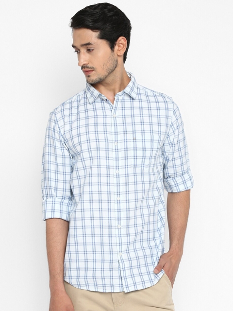 

Turtle Men Blue Slim Fit Tartan Checked Casual Shirt
