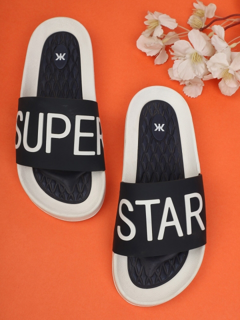 

Kook N Keech Women Black & White Printed Sliders
