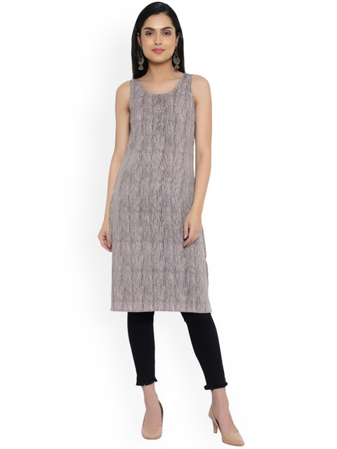

KALINI Women Brown Crepe Kurta