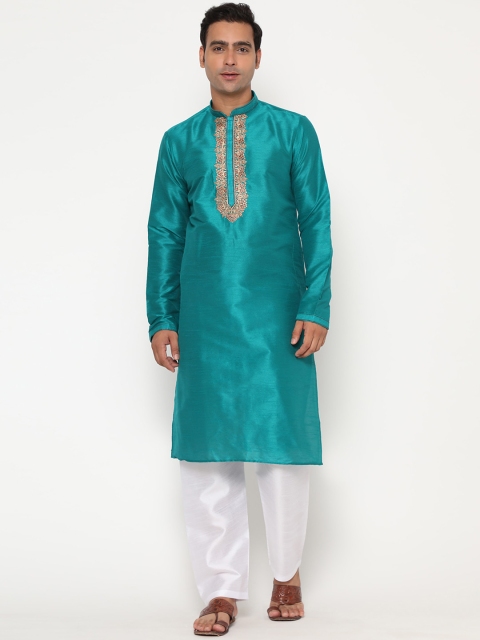 

Glemora Men Green Kurta with Pyjamas