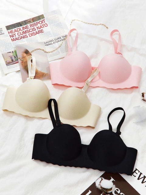 

URBANIC Pack Of 3 Pink & Black Lightly Padded Push Up Bra