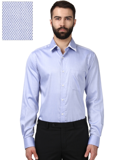 

Raymond Men Blue Slim Fit Solid Formal Shirt