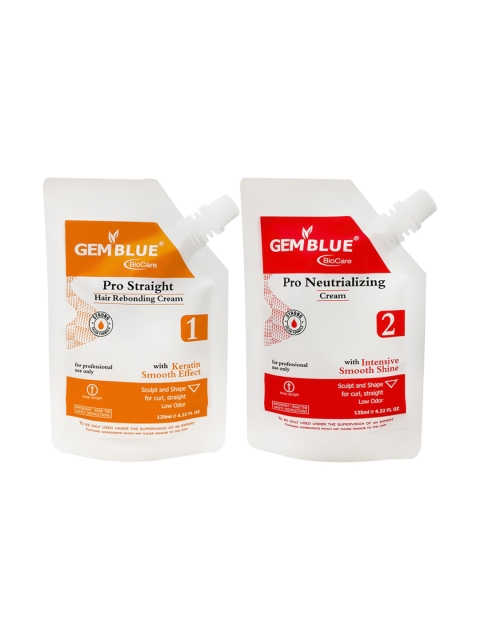 

GEMBLUE BioCare Pro Straight Hair Rebonding & Pro Neutrializing Cream, Na