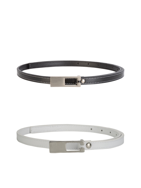 

Scarleti Women Set of 2 Belts, White