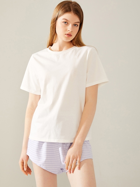 

URBANIC Women White & Blue Night suit