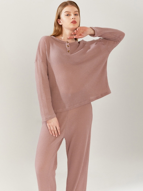 

URBANIC Women pack of 2 Mauve Round neck Night suits